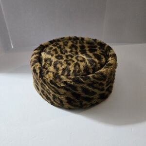 Leopard Print Faux Fur Hat